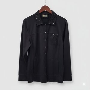 Christine Alexander Black Studded Shirt